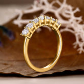 CIRILYA Half eternity ring roundcut 7 stone wedding band